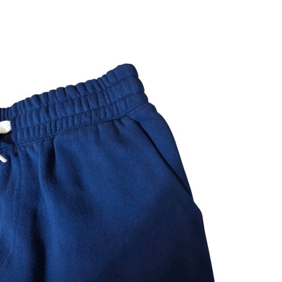 🔴 Lands End Shorts Boys Large 10H 12H Deep Sea Navy Knit Husky Elastic Waist - Picture 4 of 13